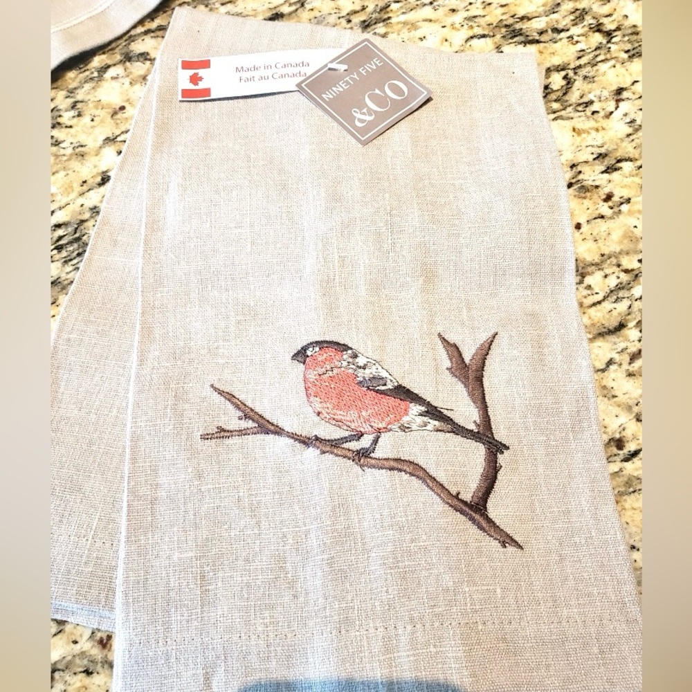 Linen Embroidered Dish Towels
